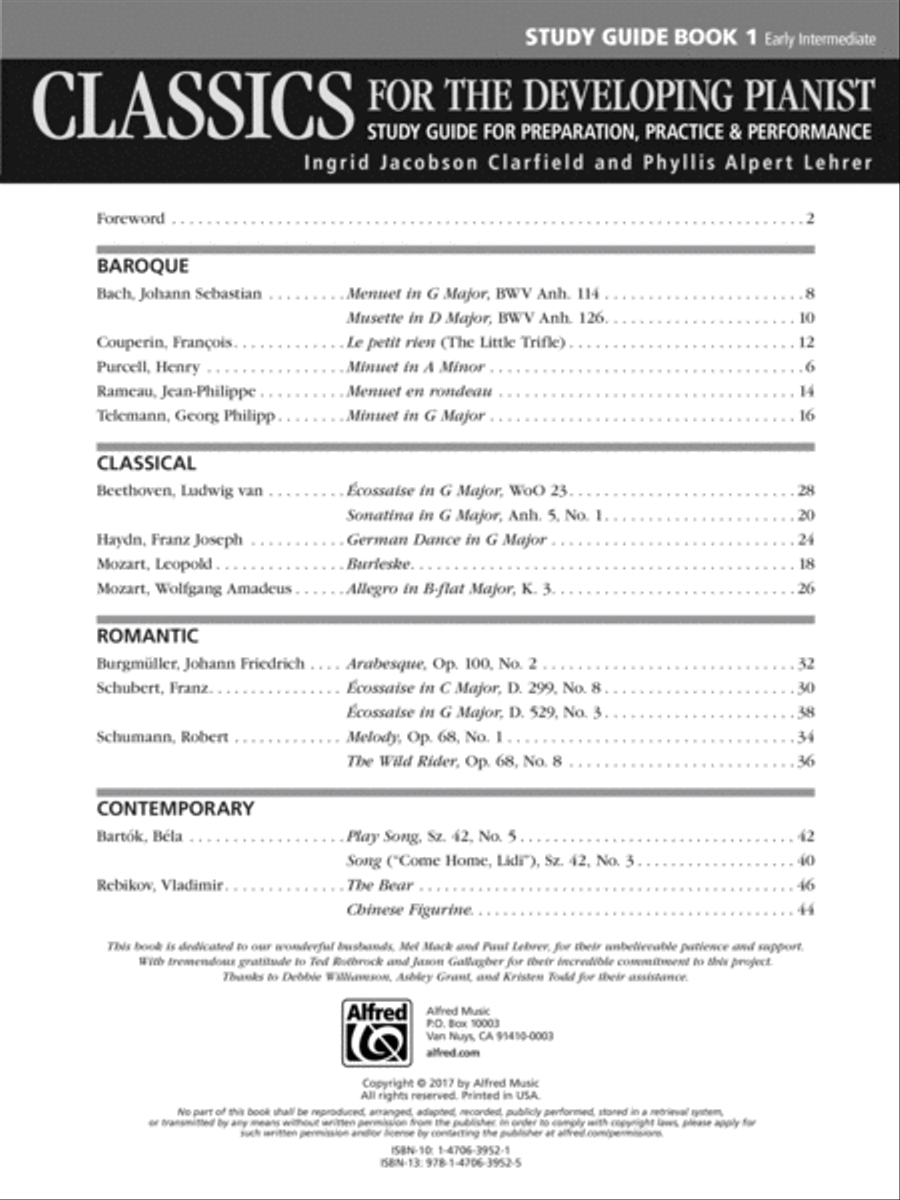 Classics for the Developing Pianist, Study Guide, Book 1 Piano Method scores gallery preview page 5