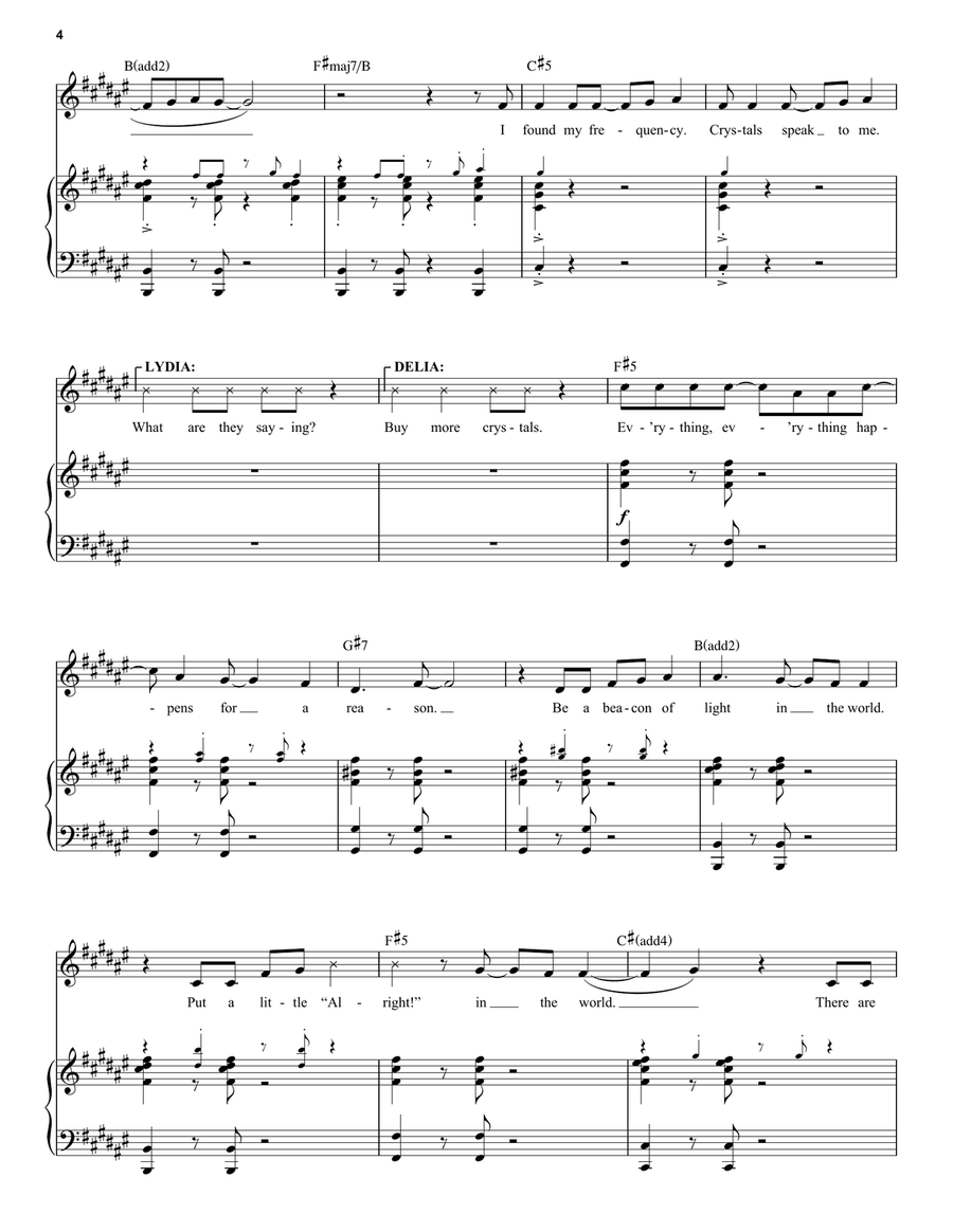 No Reason (from Beetlejuice The Musical) Piano, Vocal scores gallery preview page 4
