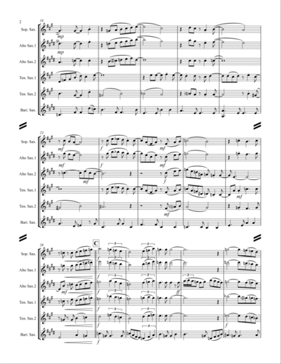 Wave Saxophone Quintet scores gallery preview page 3