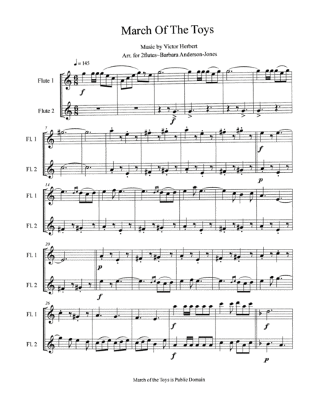 March of the Toys (Flute Duet, Score) image number null