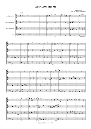ABSALON, FILI MI - Josquin Desprez - for Low Brass Quartet - Score and Parts