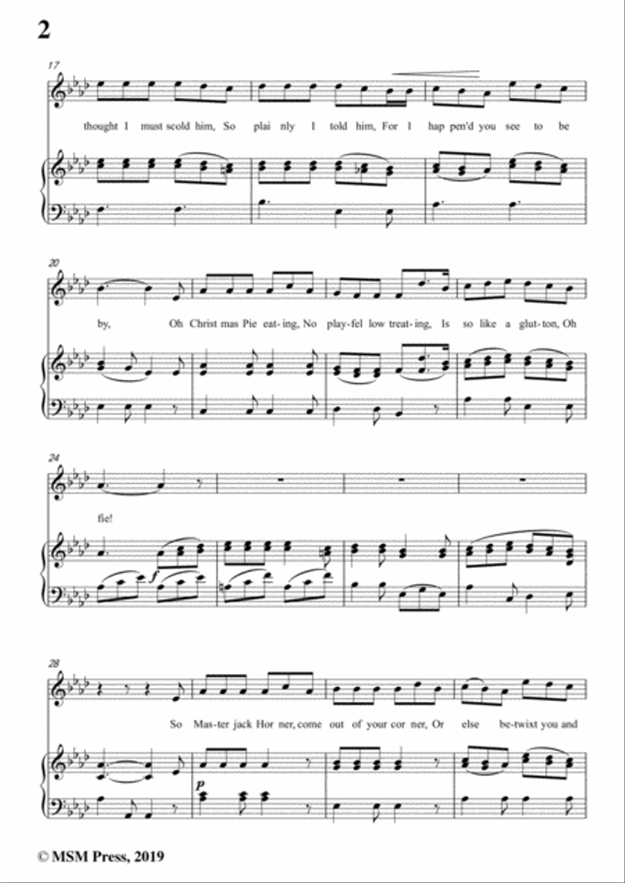 Fanny E.Lacy-Little Jack Horner,in A flat Major,for Voice and Piano Voice Solo scores gallery preview page 4