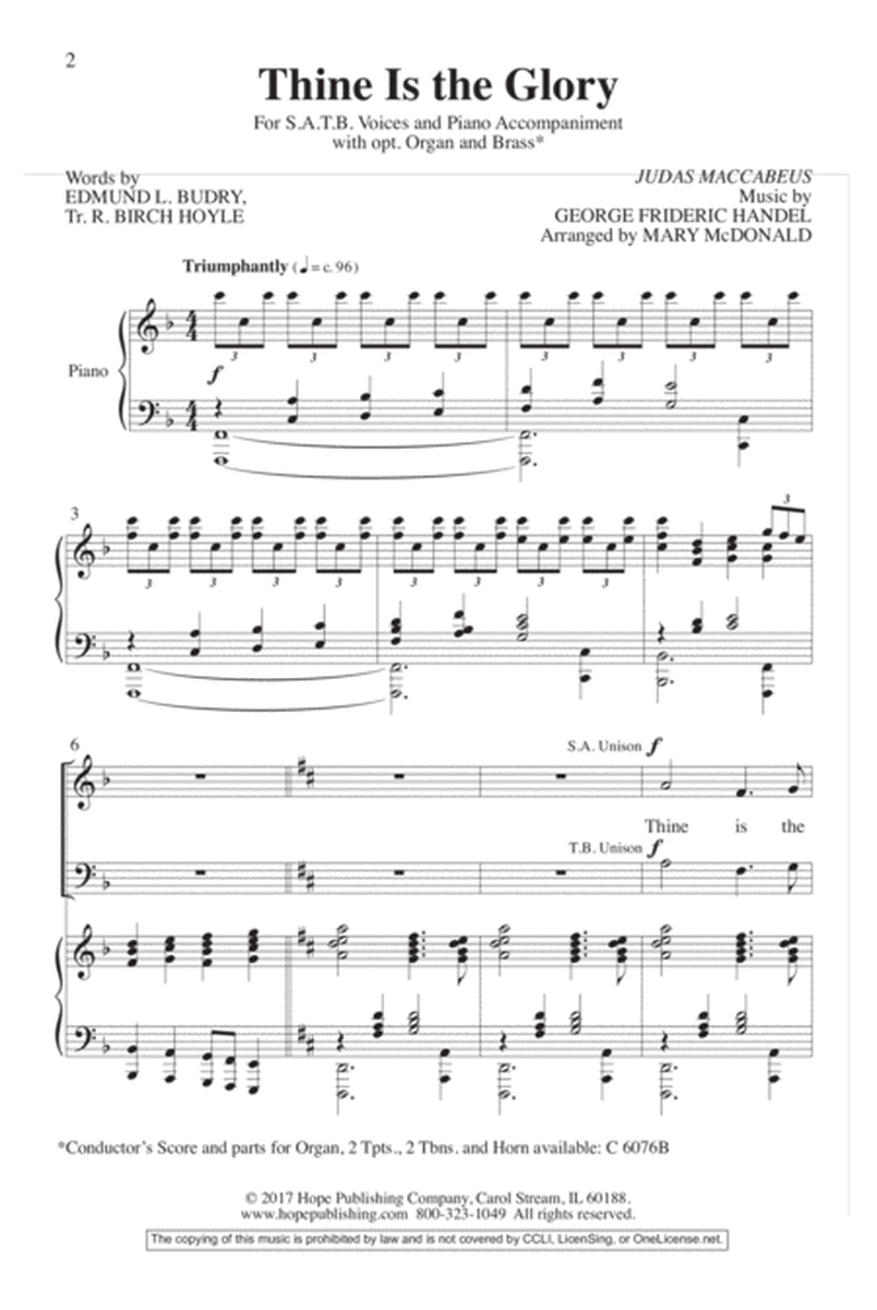 Thine Is the Glory-SATB image number null