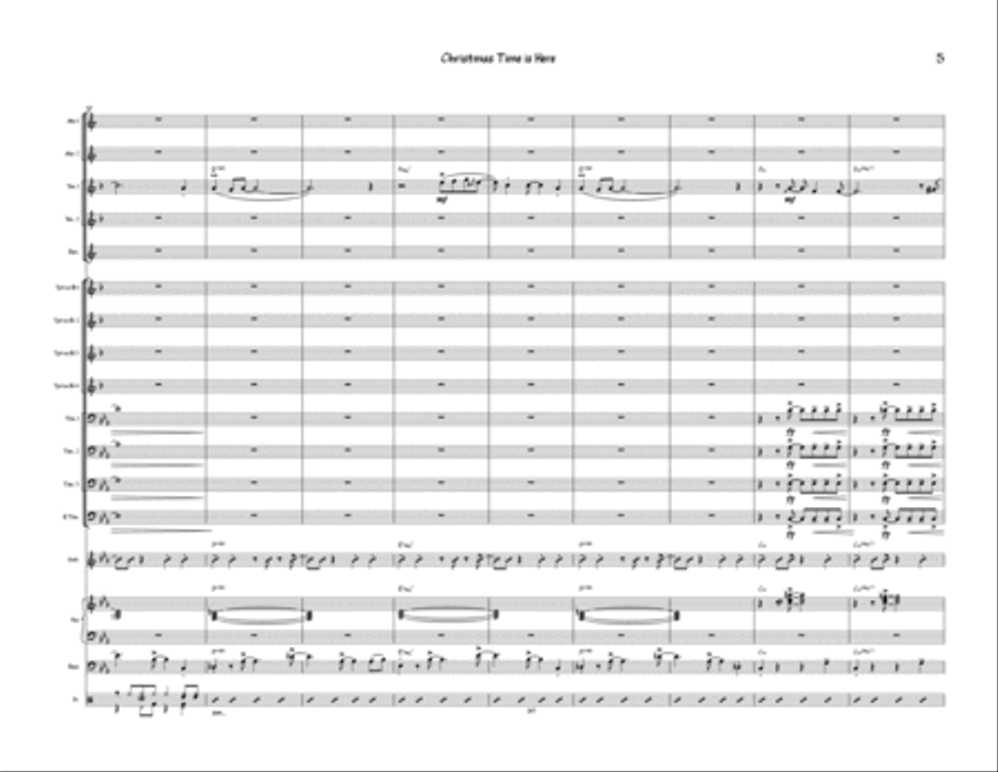 Christmas Time Is Here Jazz Ensemble scores gallery preview page 5