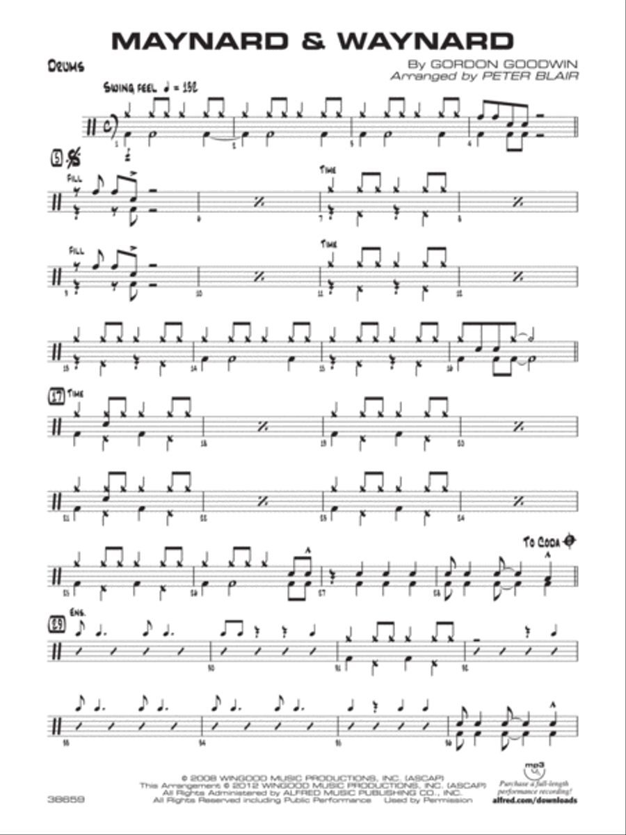 Maynard & Waynard: Drums Jazz Ensemble scores gallery preview page 1