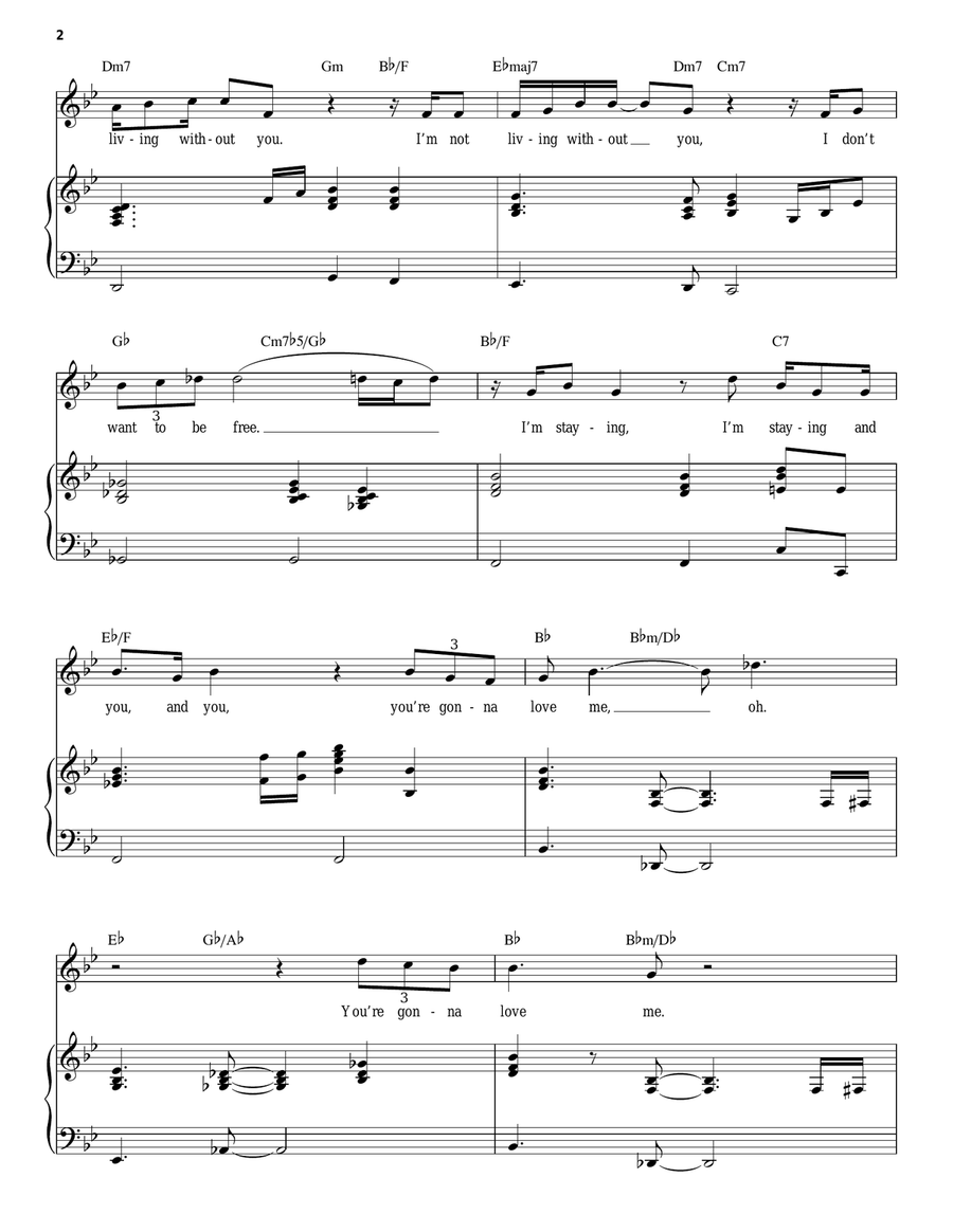 And I Am Telling You I'm Not Going Piano, Vocal scores gallery preview page 2