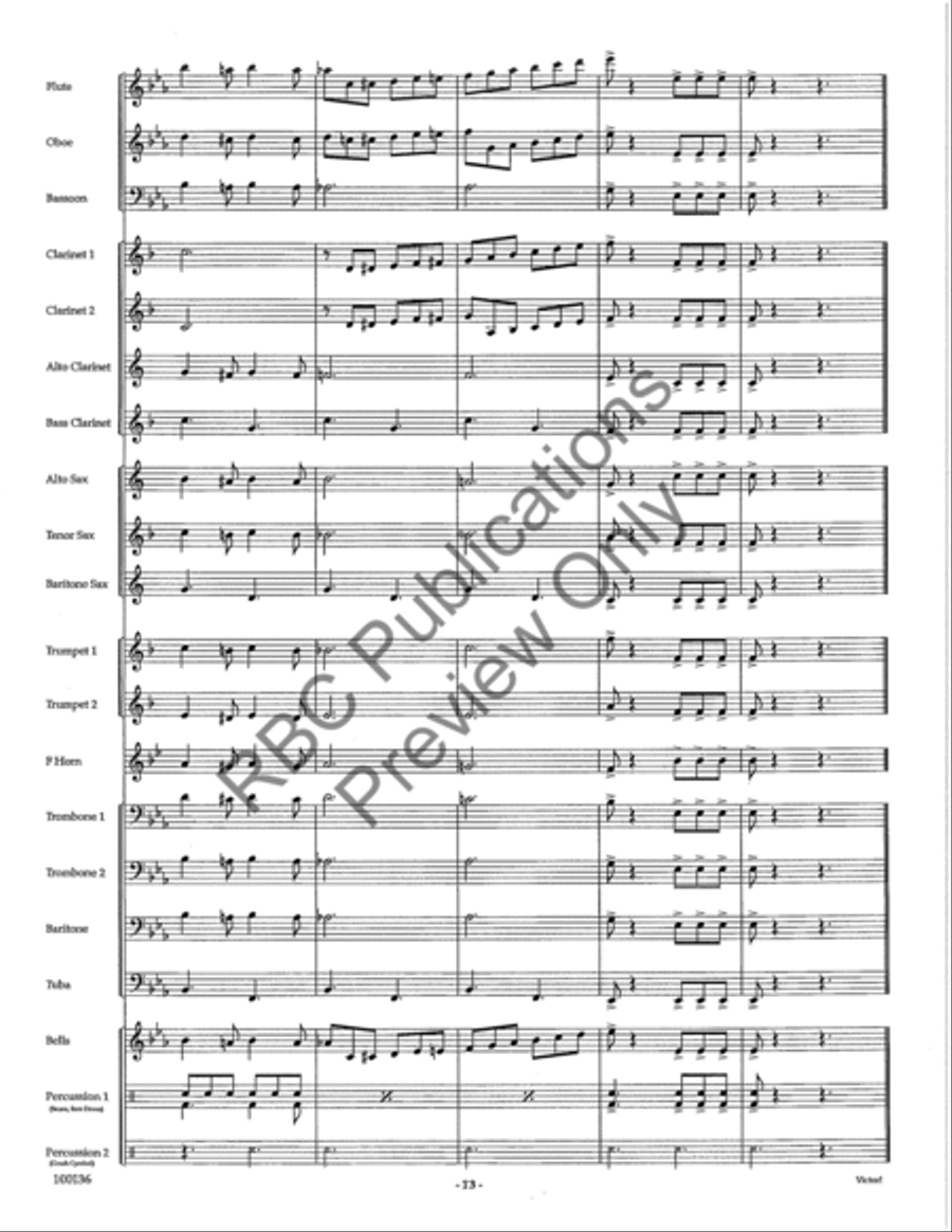 Victor (Score) Victor (Score) Concert Band scores gallery preview page 16