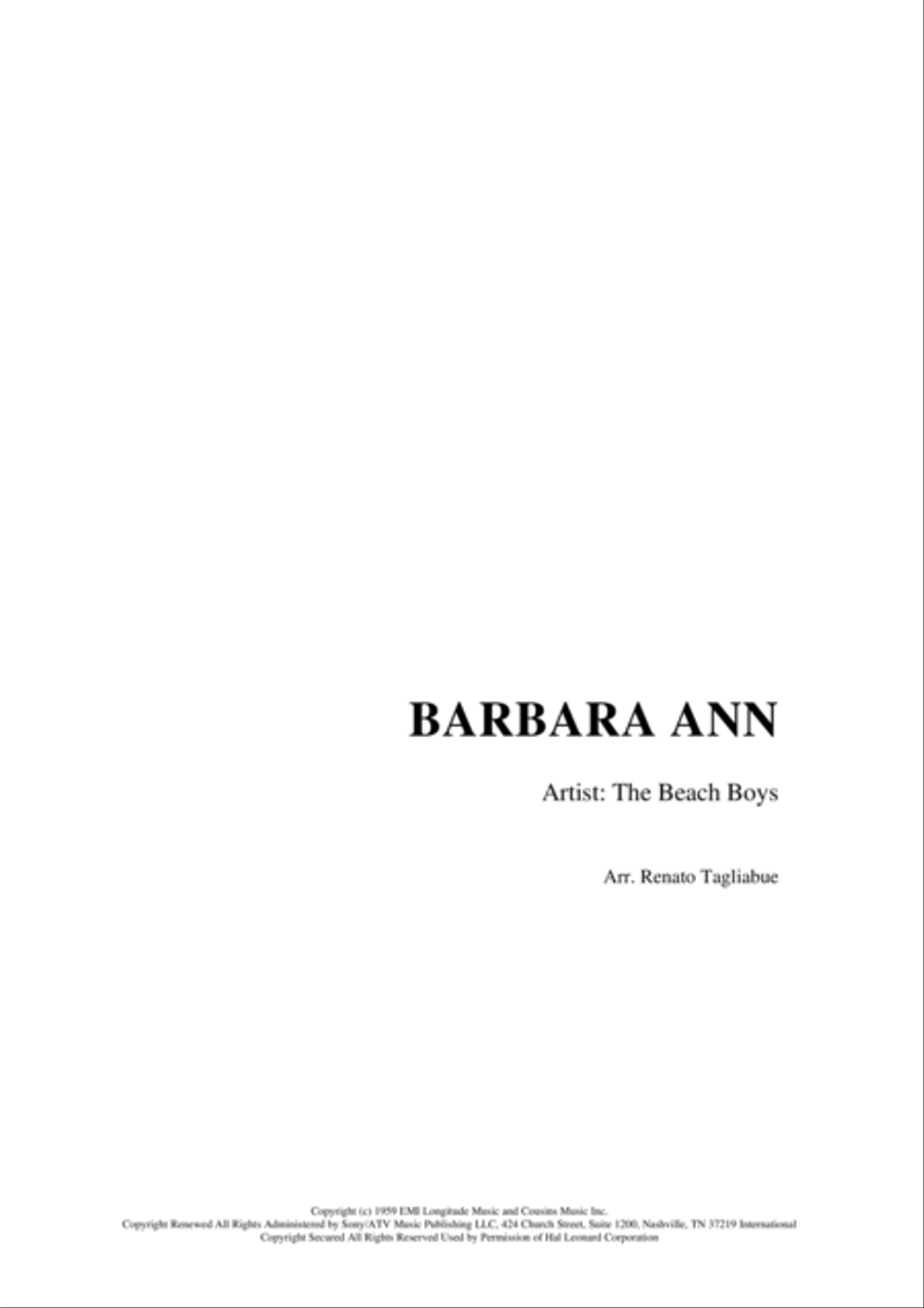Barbara Ann Small Ensemble scores gallery preview page 1