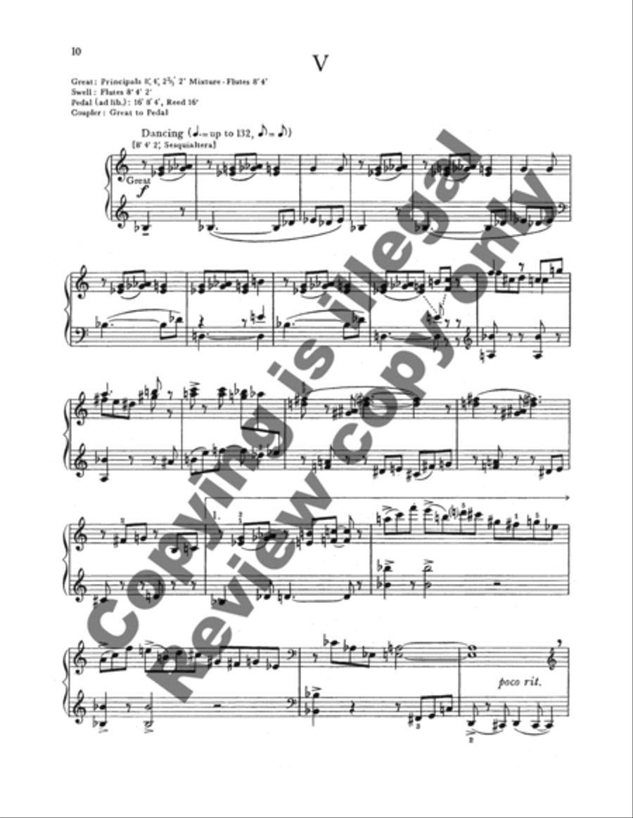 Five Voluntaries for Organ Manuals Organ scores gallery preview page 7