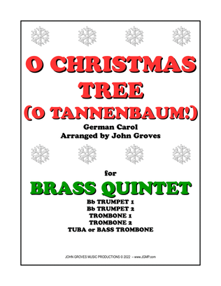Book cover for O Christmas Tree (O Tannenbaum!) - 2 Trumpet, 2 Trombone, Tuba (Brass Quintet)
