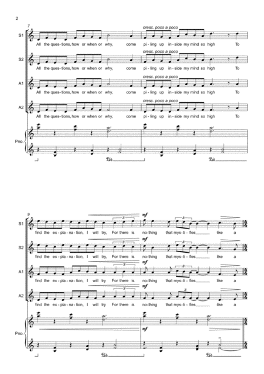 Nocturnes SSAA scores gallery preview page 6