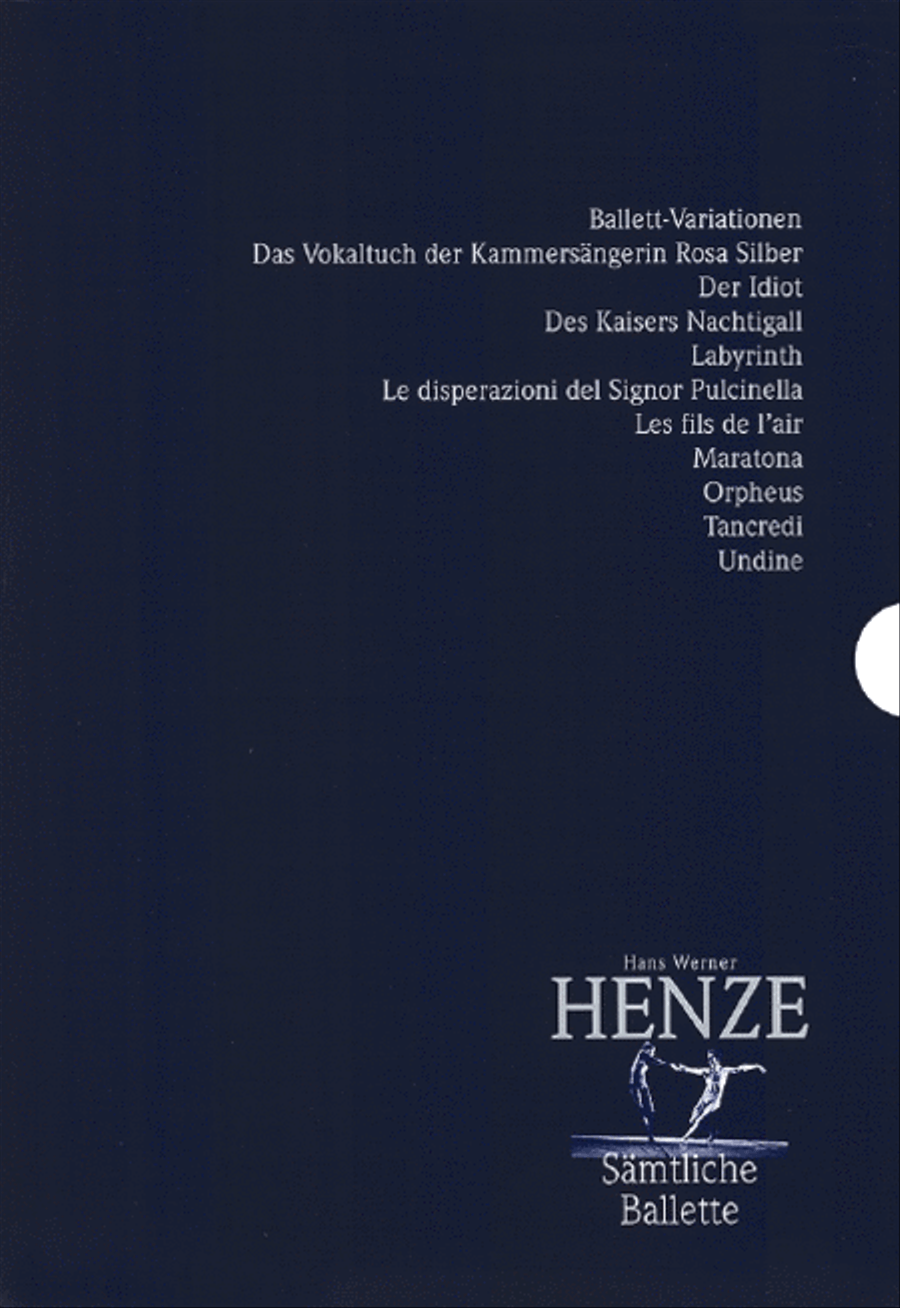 Henze Hw Saemtliche Ballette Im Schuber Orchestra scores gallery preview page 1