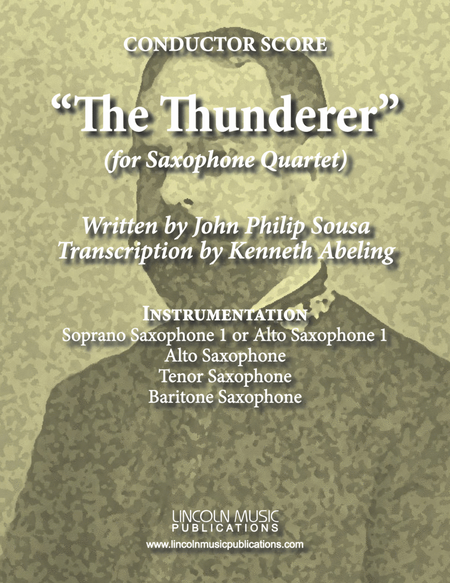 March - The Thunderer (for Saxophone Quartet SATB or AATB) image number null