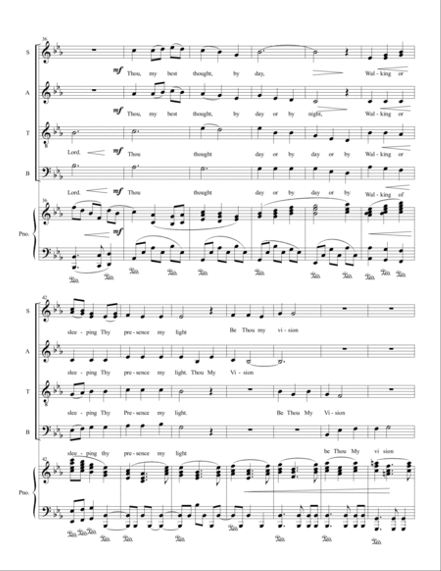 Be Thou My Vision 4-Part scores gallery preview page 3
