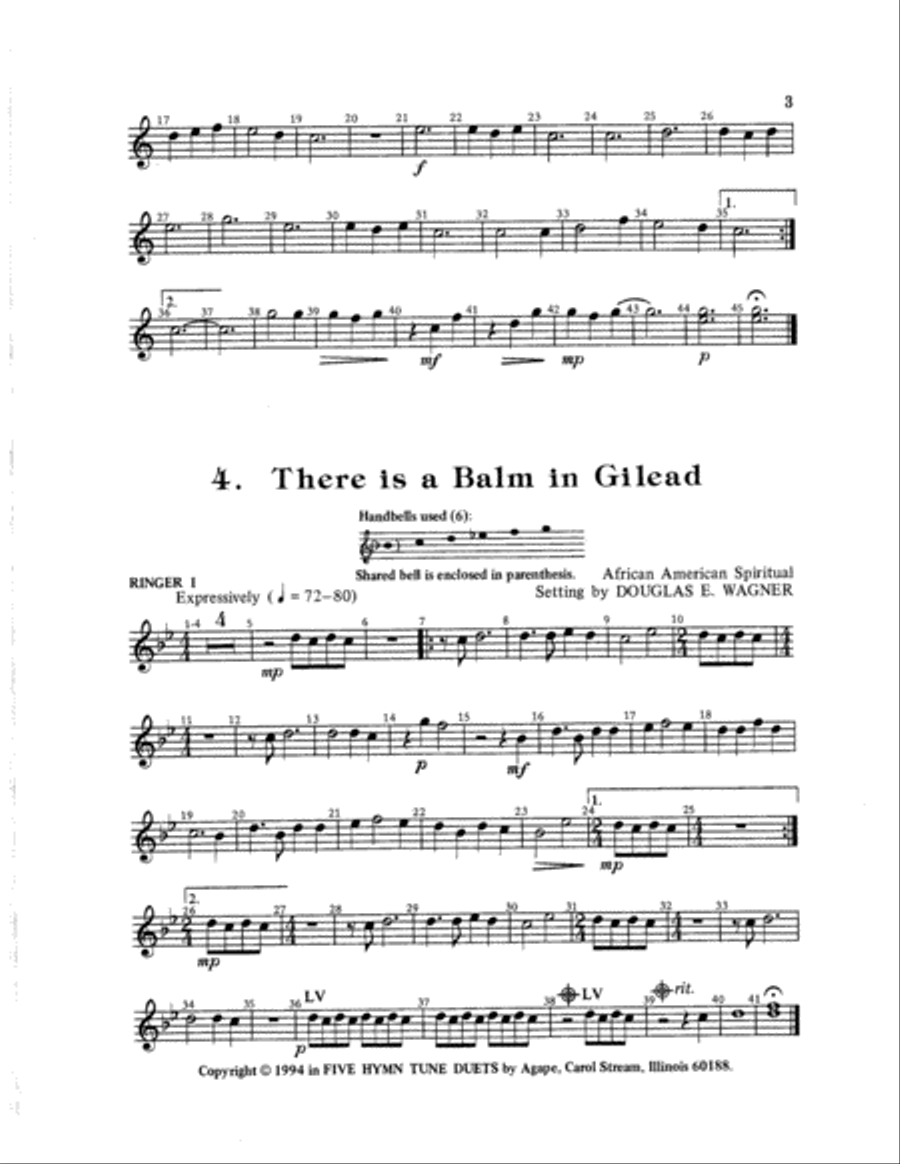 Five Hymn Tune Duets Percussion scores gallery preview page 4