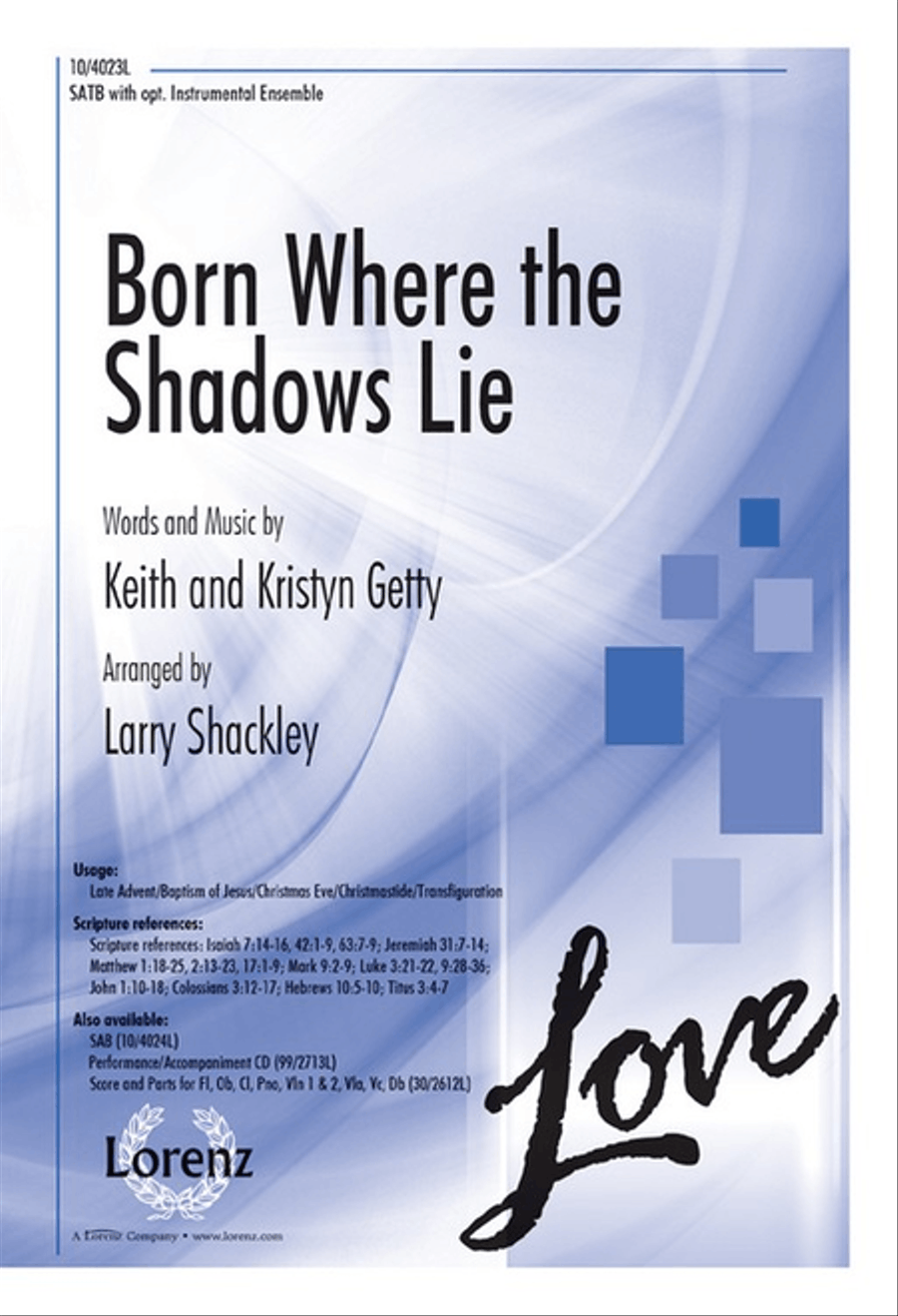 Born Where the Shadows Lie 4-Part scores gallery preview page 1