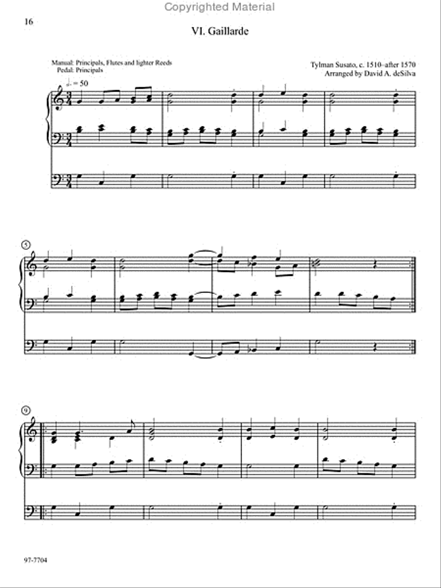 Seven Renaissance Dances Organ - Sheet Music page 7