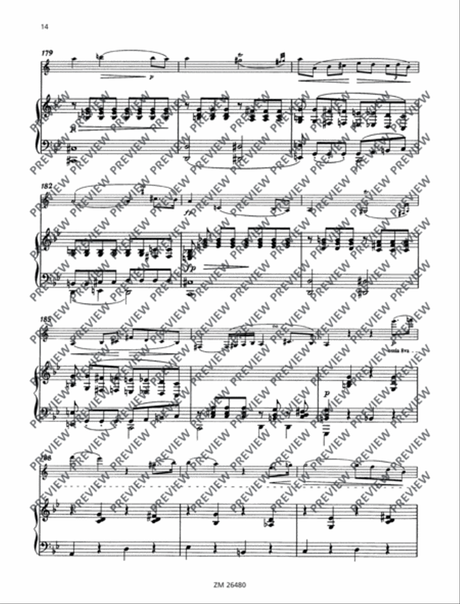 Sonata G minor ”Arpeggione Clarinet Solo scores gallery preview page 15