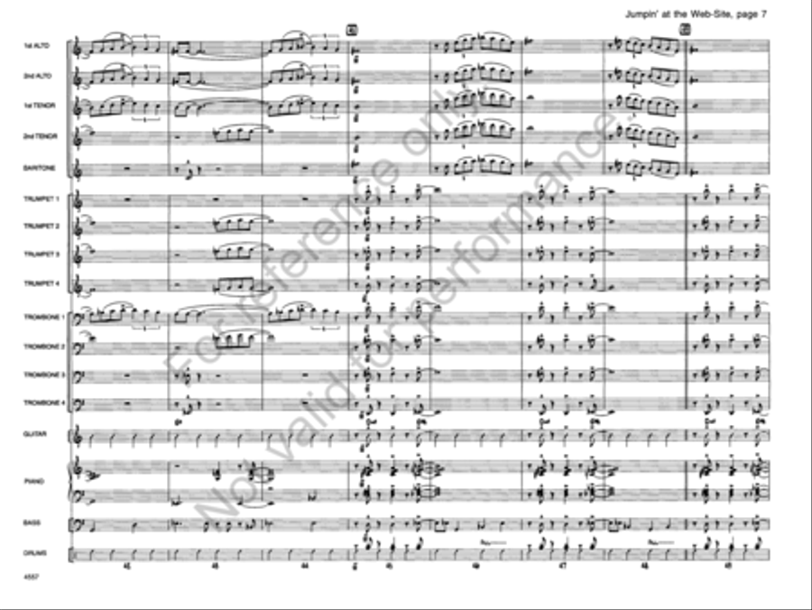 Jumpin' At the Website Jazz Ensemble scores gallery preview page 7