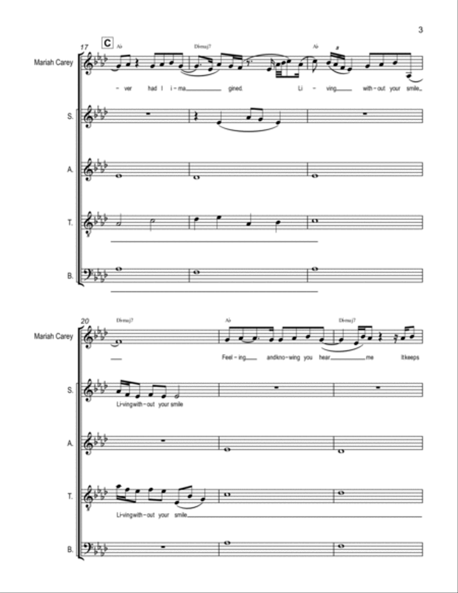 One Sweet Day Voice Solo scores gallery preview page 3