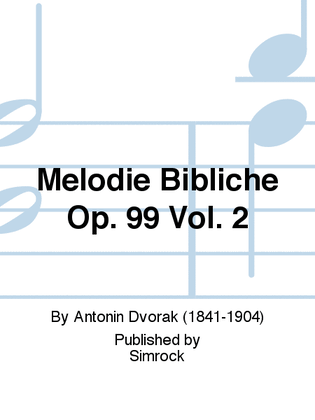 Book cover for Melodie Bibliche Op. 99 Vol. 2