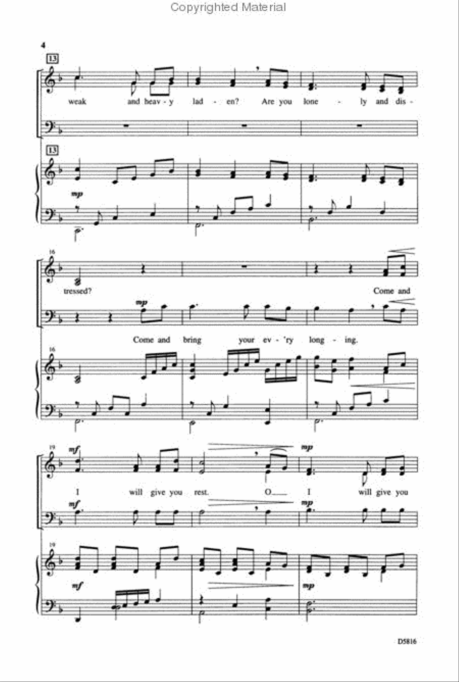 Take My Yoke Upon You 3-Part scores gallery preview page 3