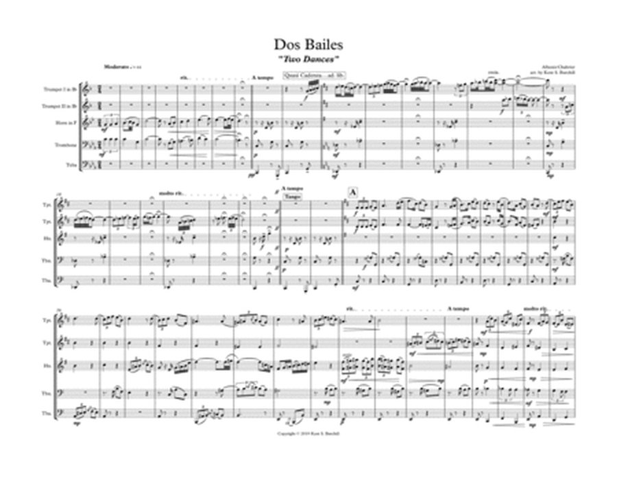 DOS BAILES - "Two Dances" for Brass Quintet image number null