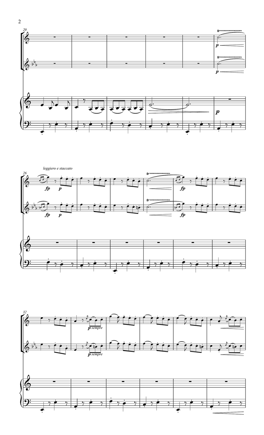 Saint Saens Tarantella for flute, clarinet & piano image number null