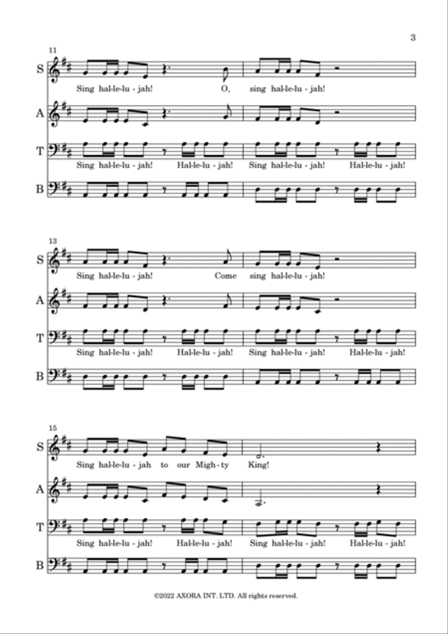 Sing Hallelujah! 4-Part scores gallery preview page 3