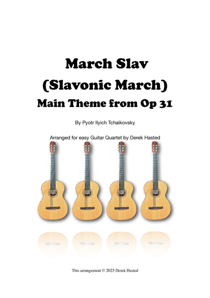 March Slav (Tchaikovsky) - Main Theme for 4 guitars/large ensemble image number null