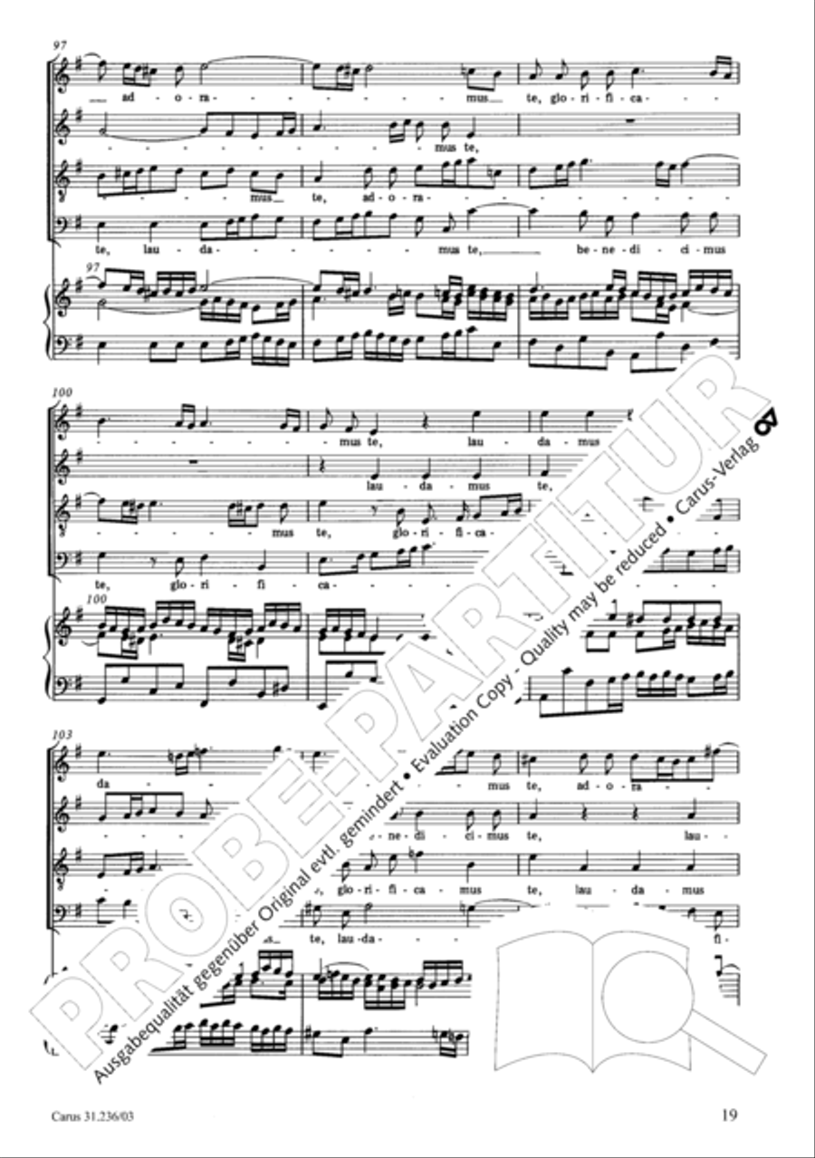 Mass in G Major 4-Part scores gallery preview page 20