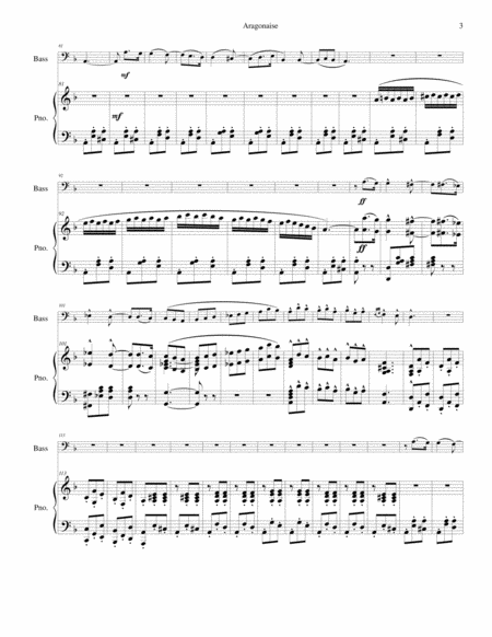 Aragonaise for Double Bass & Piano image number null