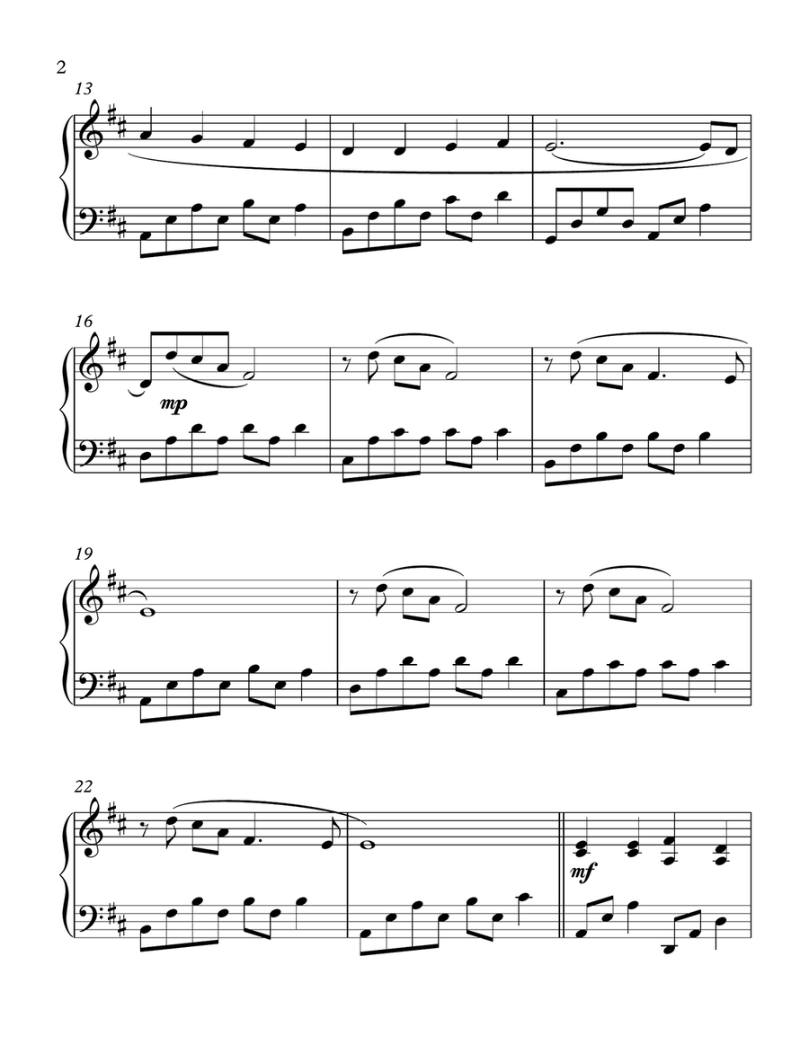 Ode to Joy Piano Solo scores gallery preview page 2