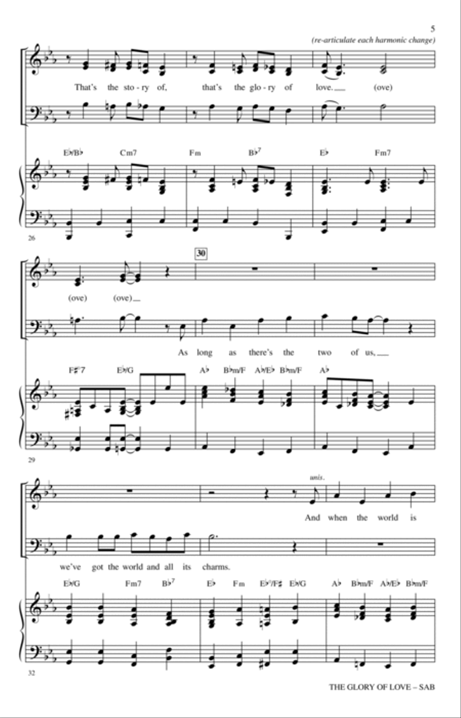 The Glory Of Love 3-Part scores gallery preview page 4