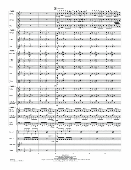 Michael Jackson Hit Mix - Conductor Score (Full Score)