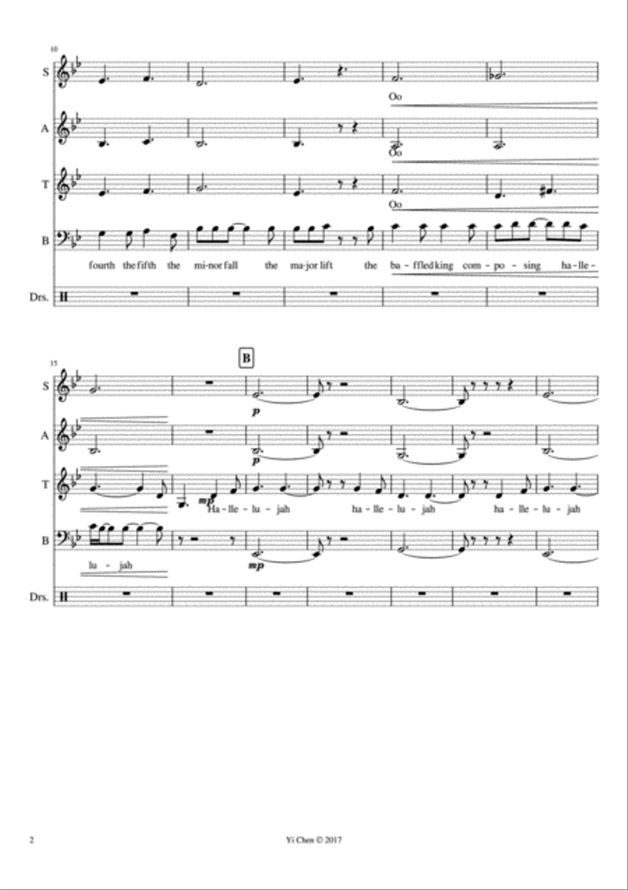 Hallelujah A Cappella scores gallery preview page 2