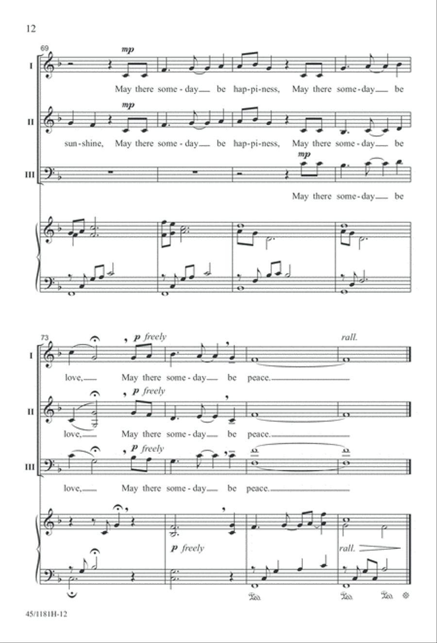 Contemporary Choral Classics 3-Part scores gallery preview page 12