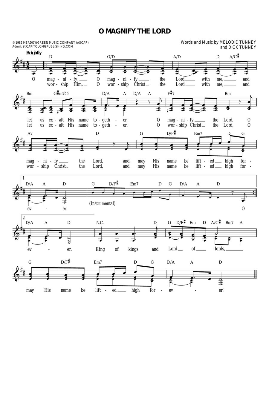 O Magnify The Lord Flute scores gallery preview page 1