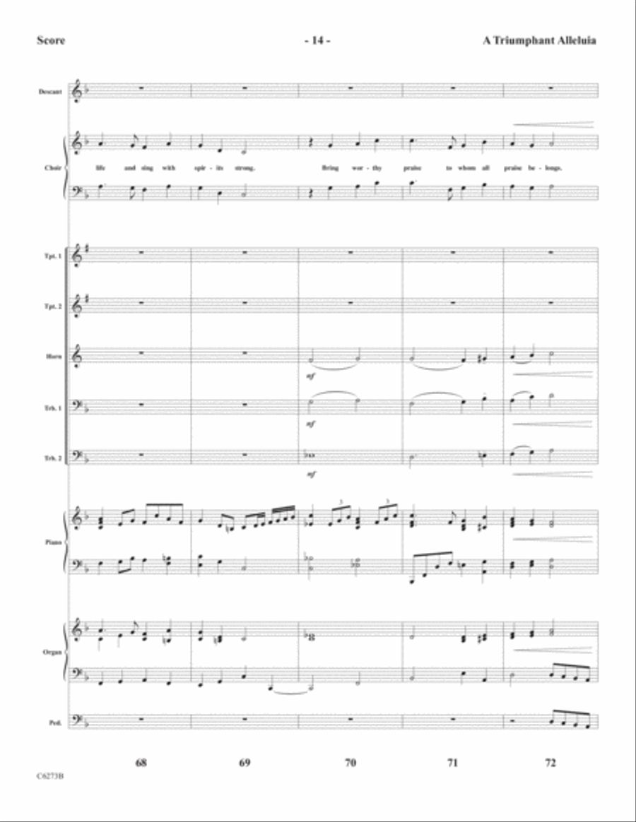 A Triumphant Alleluia Choir scores gallery preview page 16