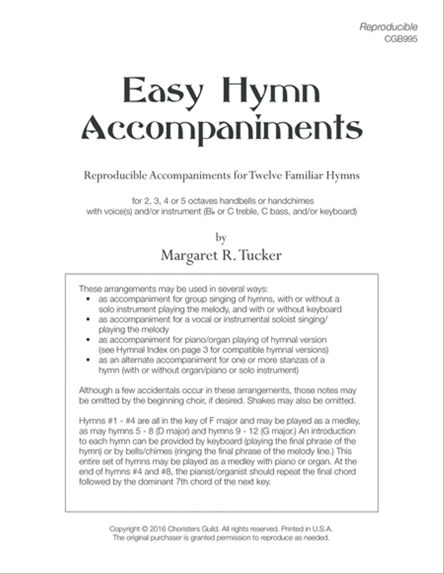 Easy Hymn Accompaniments Handbell Choir scores gallery preview page 2