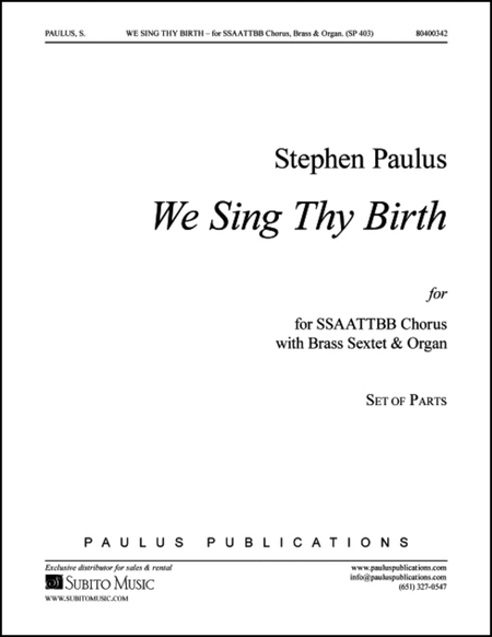 We Sing Thy Birth - Part Set