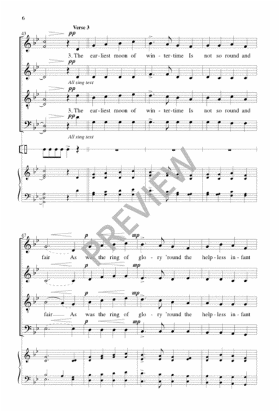 ’Twas in the Moon of Wintertime 4-Part scores gallery preview page 6