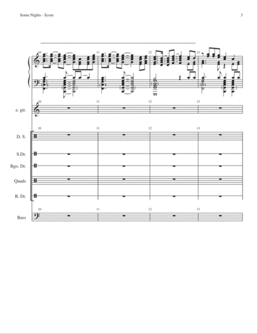 Some Nights Electric Guitar scores gallery preview page 5