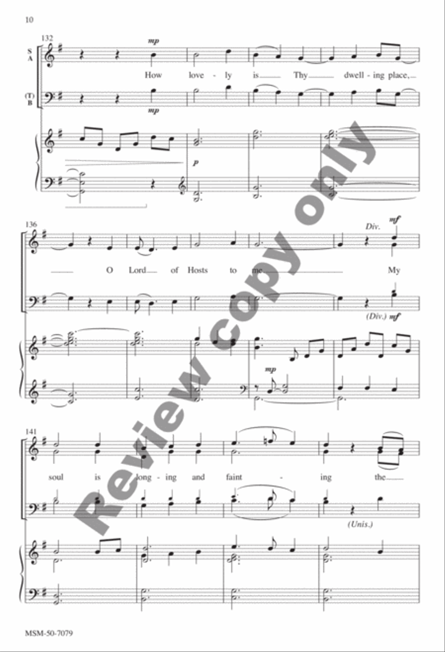 How Lovely Is Thy Dwelling Place 4-Part scores gallery preview page 21