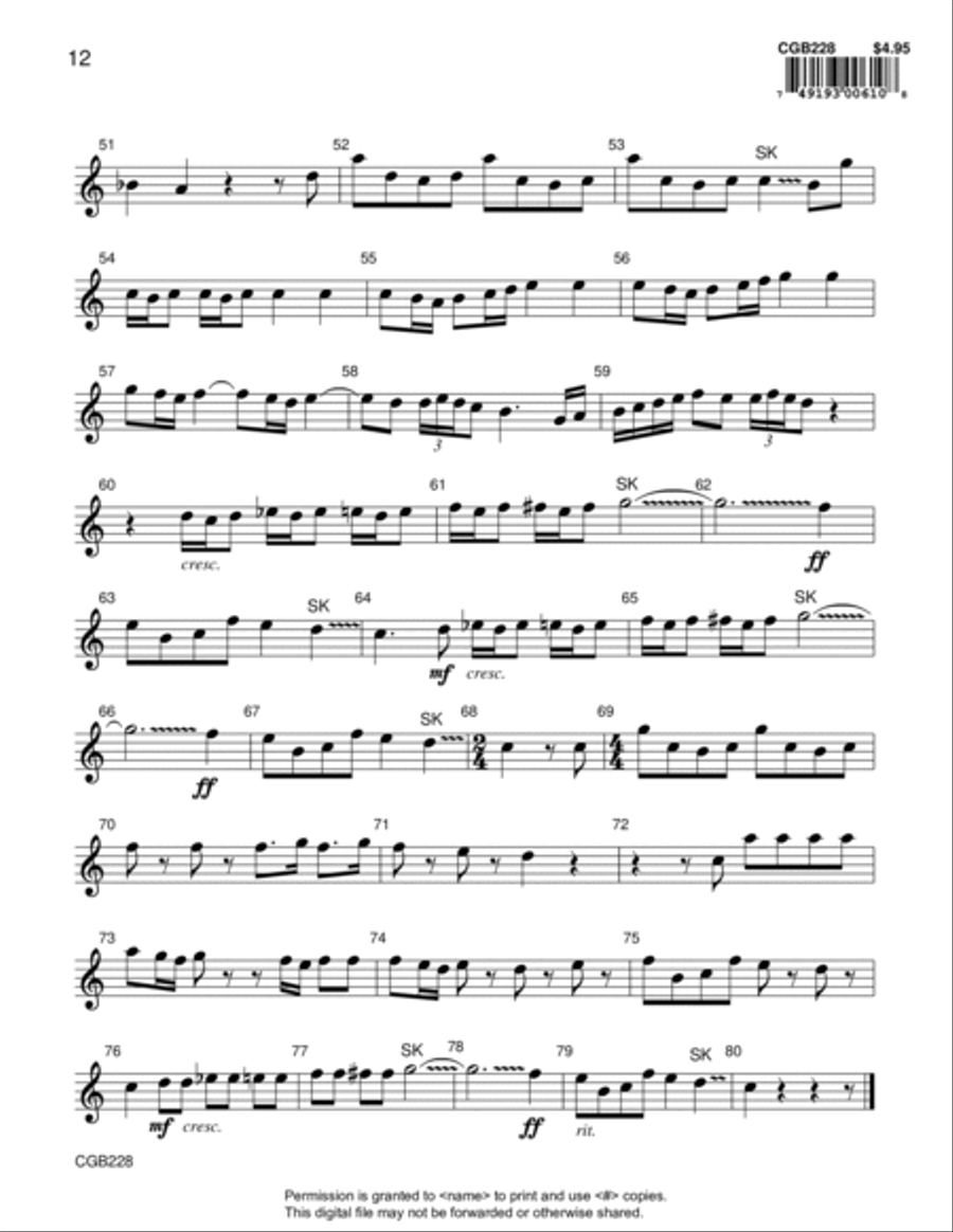 Vivaldi Concerto Handbell Choir scores gallery preview page 13