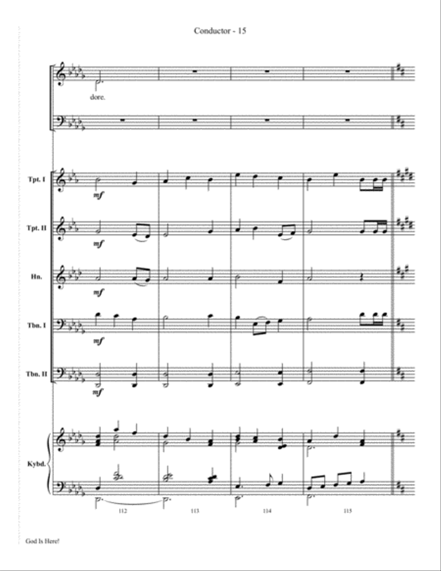 God Is Here 4-Part scores gallery preview page 17