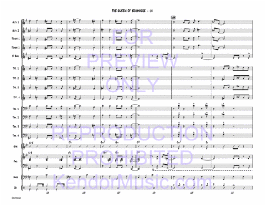 Queen Of Schmooze, The (Full Score) Jazz Ensemble scores gallery preview page 15