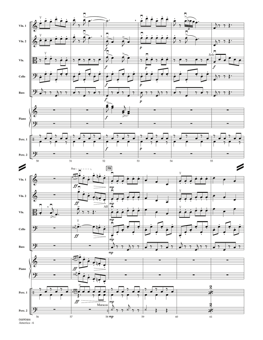 America (from West Side Story) - Full Score Orchestra scores gallery preview page 6