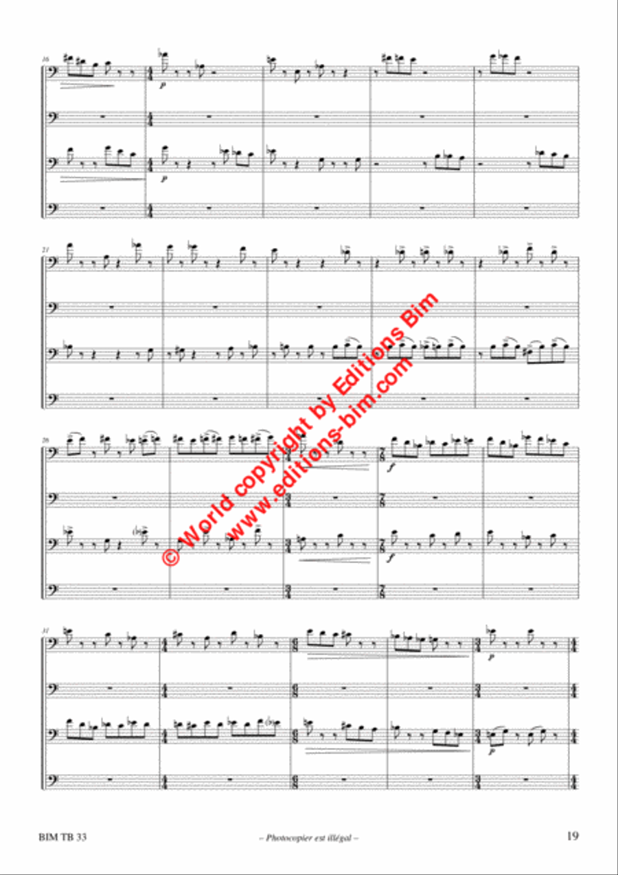 Trombone Quartet N° 1 Trombone Quartet N° 1 Trombone Quartet scores gallery preview page 10