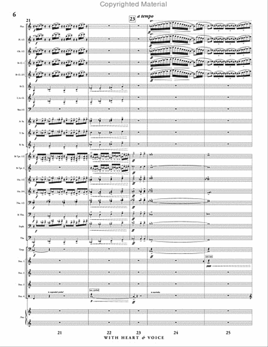 With Heart and Voice (score only) Concert Band scores gallery preview page 7